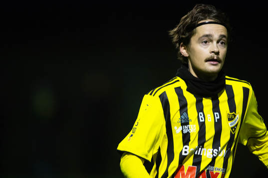 IFK Hässleholms Gustaf Winroth i träningsmatchen mellan