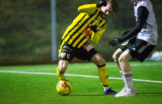 IFK Hässleholms Kasper Månsson i träningsmatchen mellan