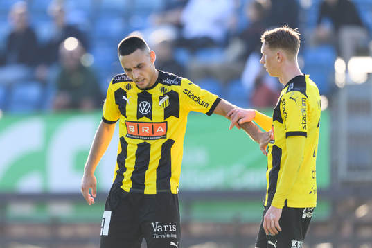 Ali Youssef and Julius Lindberg of BK Häcken celebrates