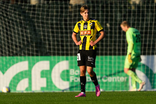 Pontus Dahbo of BK Häcken looks dejected