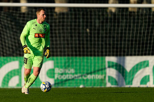 Goalkeeper Peter Abrahamsson of BK Häcken
