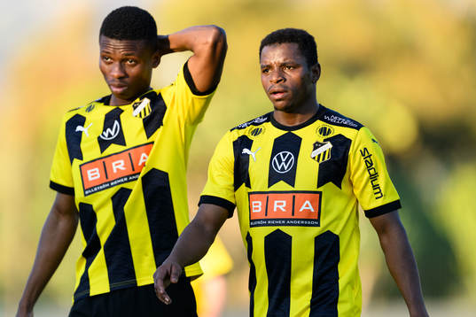 Akoua Romeo Amane and Abdulrazaq Ishaq of BK Häcken