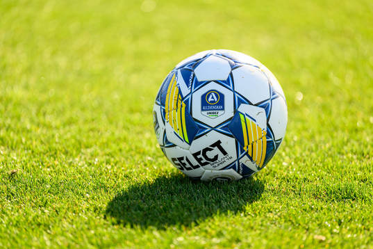 En fotboll i gräset