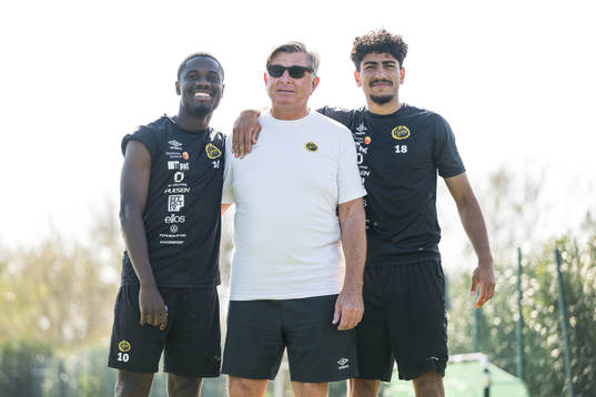 Elfsborgs Michael Baidoo, materialförvaltare Reima Haukka