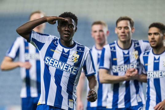 Abundance Salaou of IFK Göteborg celebrates