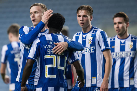 Oscar Wendt and Abundance Salaou of IFK Göteborg celebrates