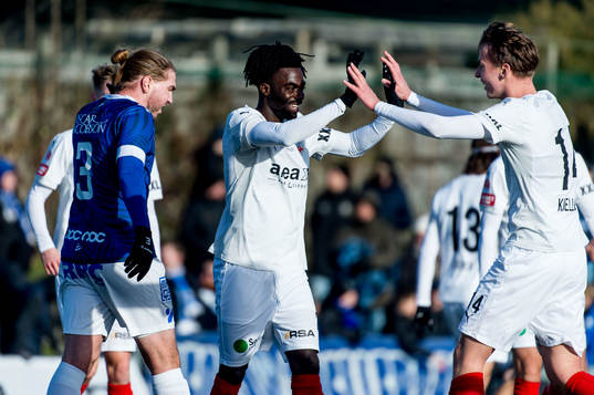 Helsingborgs Benjamin Acquah jublar