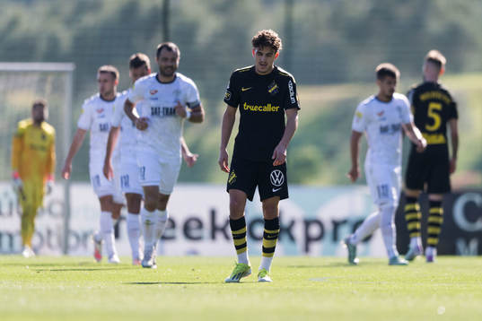 Taha Ayari of AIK looks dejected