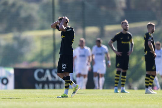 Taha Ayari of AIK looks dejected