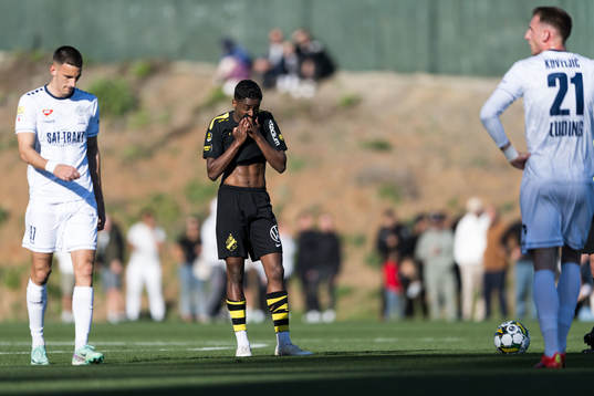 Abdihakin Ali of AIK looks dejected