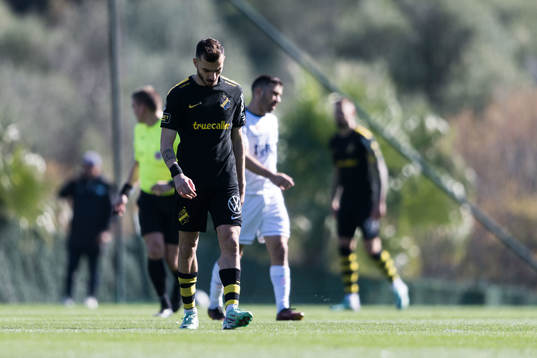 Ioannis Pittas of AIK looks dejected