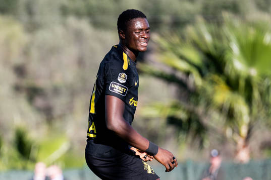 Emmanuel Gono of AIK looks dejected