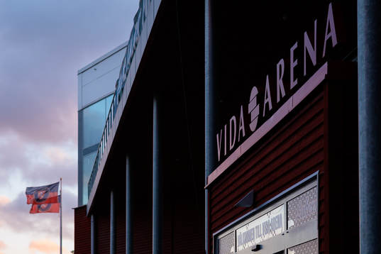 Exteriör vy av Vida arena