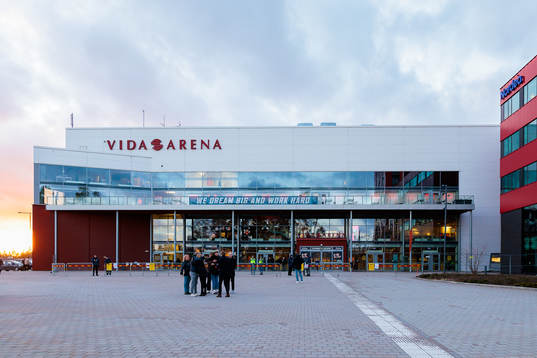Exteriör vy av Vida arena