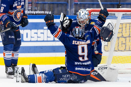 Växjös Victor Stjernborg och Adam Åhman jublar