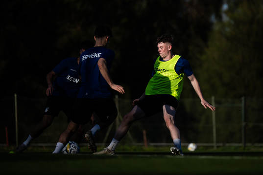under en träning med IFK Göteborg