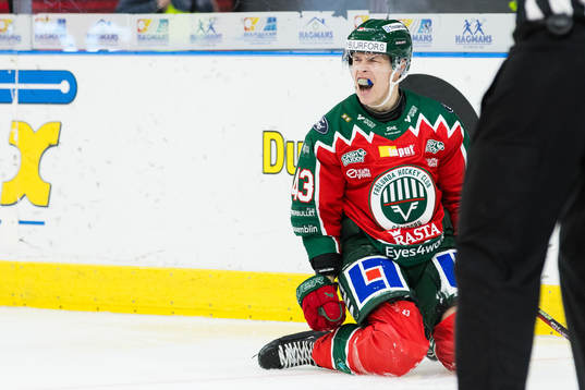 Frölundas Tom Nilsson jublar