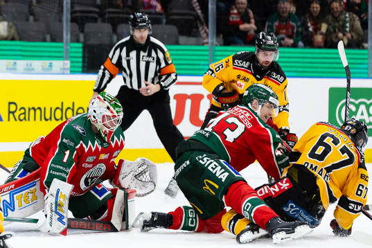 Frölundas målvakt Lars Johansson och Tom Nilsson