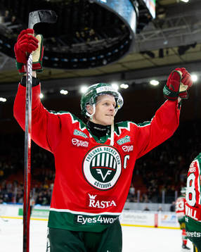 Frölundas Max Friberg jublar