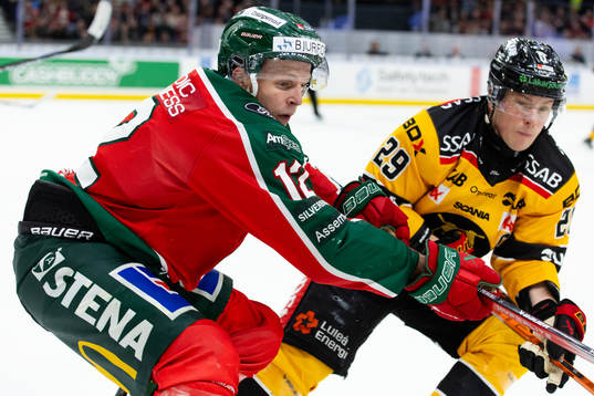 Frölundas Max Friberg och Luleås Erik Gustafsson