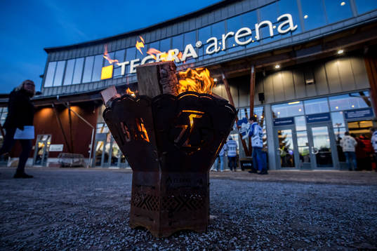 Tegera Arena innan ishockeymatchen i SHL mellan Leksand och
