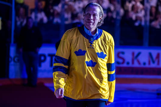 Jonas Bergqvist innan ishockeymatchen i SHL mellan Leksand