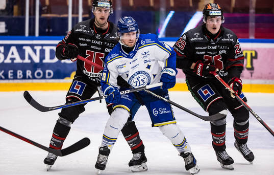 Örebros Philip Holm och Leksands Justin Glenn Kloos och