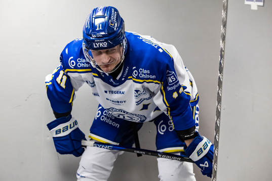 Leksands Martin Karlsson innan ishockeymatchen i SHL mellan