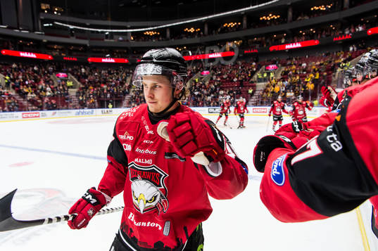 Malmö Redhawks Lauri Pajuniemi jublar