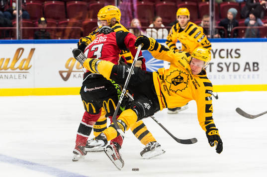 Malmö Redhawks Christoffer Forsberg och Skellefteås Anton
