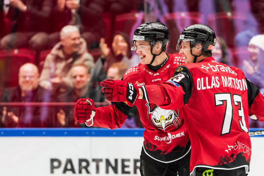 Malmö Redhawks Anton Wahlberg jublar