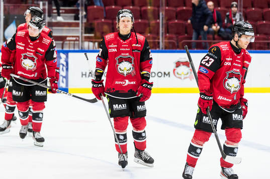 Malmö Redhawks spelare deppar