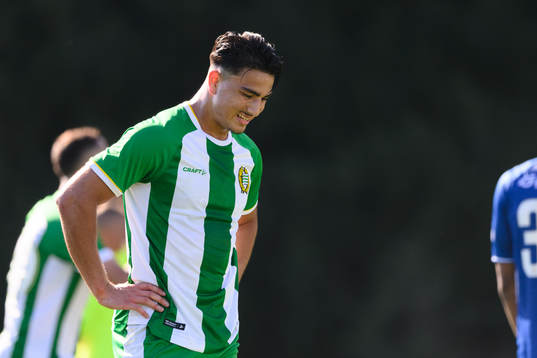 Josef Erabi of Hammarby looks dejected