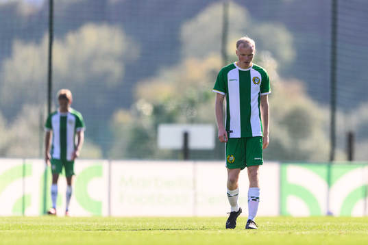 Marcus Rafferty of Hammarby looks dejected