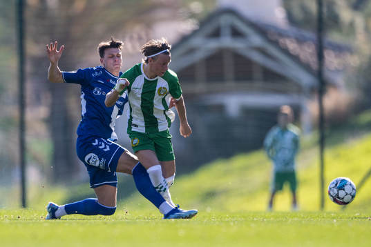 Sander Christiansen of Sarpsborg 08 and August Mikkelsen of