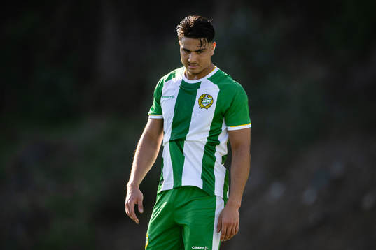 Josef Erabi of Hammarby looks dejected