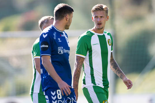 Jeppe Andersen of Sarpsborg 08 and Fredrik Hammar of