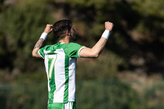 Viktor Djukanovic of Hammarby celebrates