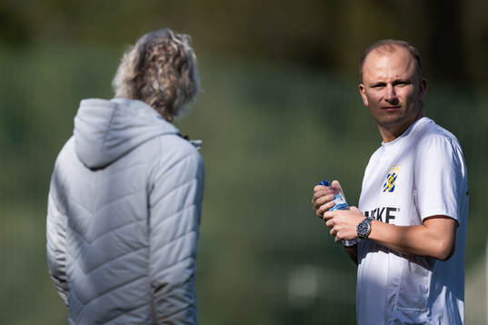 Chefsscout Stig Torbjörnsen och Sportslig assistent David