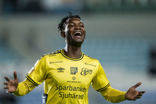 Jalal Abdullah of Elfsborg celebrates