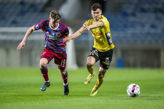 Elias Jelert of FC Copenhagen and Camil Jebara of Elfsborg