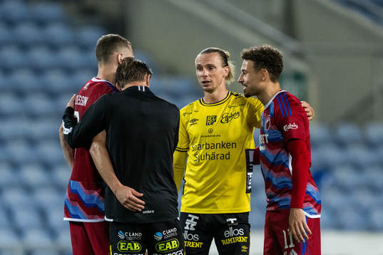 Viktor Claesson and Jordan Larsson of FC Copenhagen with