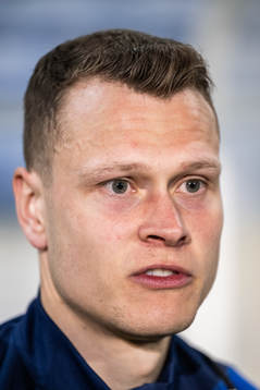 Viktor Claesson of FC Copenhagen is interviewed