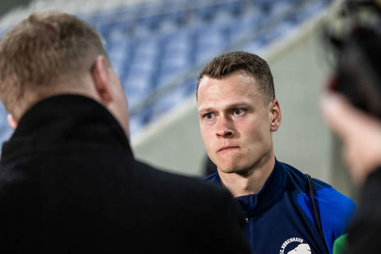 Viktor Claesson of FC Copenhagen is interviewed