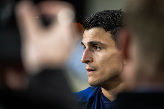 Mohamed Elyounoussi of FC Copenhagen is interviewed