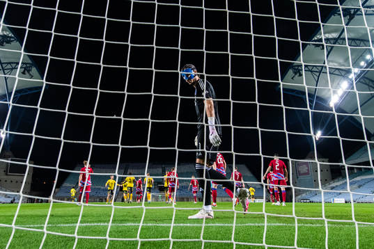 Goalkeeper Kamil Grabara of FC Copenhagen looks dejected