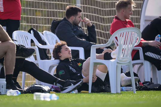 Amin Boudri of GAIS in pain