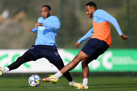 Malmö FFs Derek Cornelius och Isaac Kiese Thelin