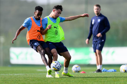 Malmö FFs Taha Ali och Adrian Skogmar