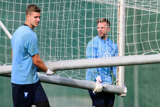 Malmö FFs målvakt Mathias Nilsson och målvakt Ricardo